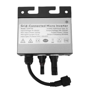 Imagem de RiToEasysports Inversor Grid Tie, Invólucro Em Liga de Alumínio Microinversor Solar de 145 W Com IP45 para Instalação de sistemas de Painel Residencial Doméstico de sistemas de Geração