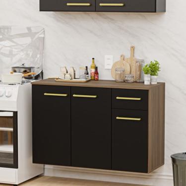 Imagem de Balcão Auxiliar Modulado 15mm Bancada Cozinha Compacta