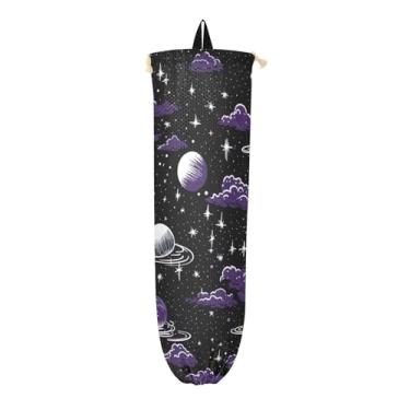 Imagem de Espaço com suporte de sacola de compras Black Sky, organizador de armazenamento de cozinha, 2 unidades de suporte de sacola de mercearia