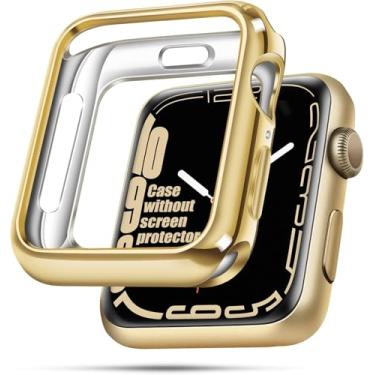 Imagem de top4cus Capa de 38 mm ecológica macia flexível TPU antiarranhões leve protetora 38 mm compatível com Apple Watch Series 11/10 Series 9/8/7 Series 6/SE/5/4 Series 3/2/1 - ouro