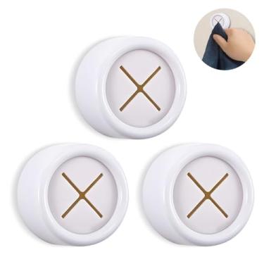 Imagem de Ganchos de toalha de cozinha redondo autoadesivo suporte de toalha de prato suporte de parede gancho de toalha de mão cabide de toalha de chá para porta de armário (3 peças_cinza)