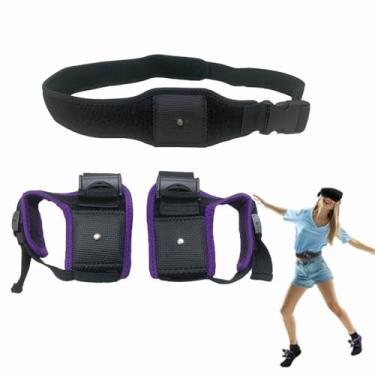 Imagem de HTC Vive tracker foot and waist strap set, compatible with HTC Vive (1.0, 2.0, 3.0) Ultimate Tracker and Tundra Tracker, suitable for VR fitness, VRChat, and animation production.