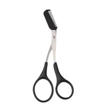 Imagem de Aparador de sobrancelhas, tesoura com pente, senhora, mulher, homem, remoção de cabelo, modelador, de aço inoxidável, ferramenta de maquiagem