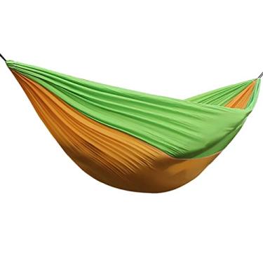 Imagem de Rede dupla de acampamento para 1 2 pessoas com alças de árvore, rede leve e portátil de nylon para paraquedas 210T para caminhadas, viagens, mochila e quintal, C, 250 x 140 cm