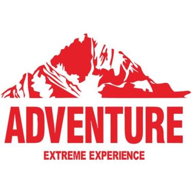 Imagem de 4 peças Adventure Extreme Experience Impermeável Reflexão Vinil Decalque, Adesivo com Tema Externo para Portas de Carros, Janelas, Para-choques Motocicletas (Vermelho)