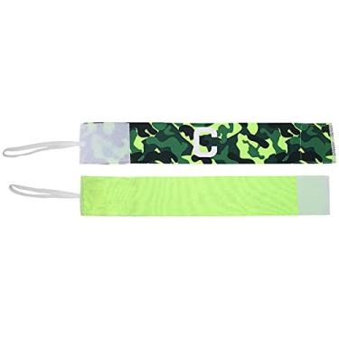 Imagem de Generic Gancho e Laço de Braçadeira de Capitão de Futebol, Ajustável, Durável, para Equipes Esportivas, Nylon Verde, 13,8x2,8", Faixa de Jogadores (Verde)