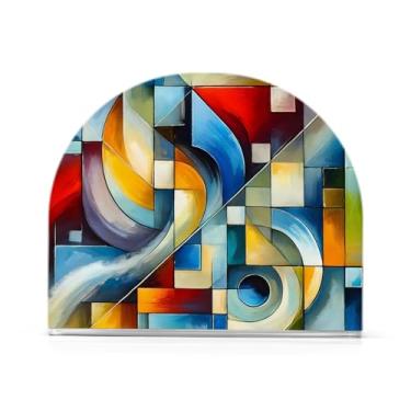 Imagem de Porta-guardanapos de mesa rosa redemoinhos abstratos, 1 pacote, porta-guardanapos para guardanapos de pano, suporte de guardanapos de papel