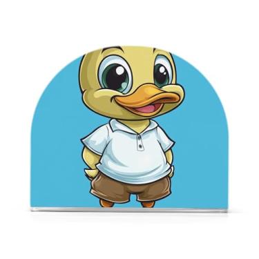 Imagem de Porta-guardanapos azuis de pato, pacote com 2, porta-guardanapos de jantar, porta-guardanapos em pé