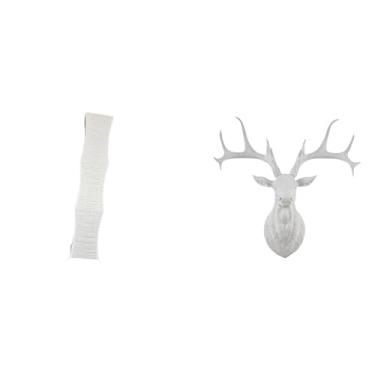 Imagem de Whtkoph Abajur de Chão em Formato de Veado para Decoração de Sala de Estar, com Cúpula em Resina Esculpida em Formato de Cabeça de Veado em Estilo Boêmio. Obr