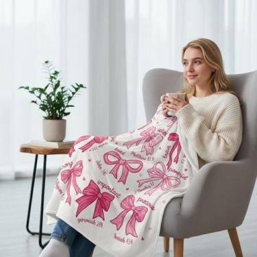 Imagem de Manta De Cama,99 x 130 cm Macia Quente Lavável - Manta Grande Aconchegante para Cama | para Mulheres Meninas Sala Quarto Inverno Natal dos Namorados