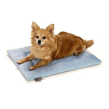 Imagem de KindTail Almofada de gaiola para cães, veludo macio, tapete de cama reversível para cães, lavável à máquina, almofada de canil para cães e gatos, almofada de colchão para dormir confortável, pequena,