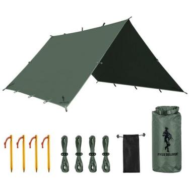 Imagem de Lona para Camping FREE SOLDIER Impermeable 3 m x 3.2 m con Accesorios