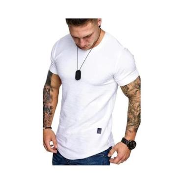 Imagem de Camisetas Masculinas Leves De Manga Curta Com Gola Redonda Moda Casual