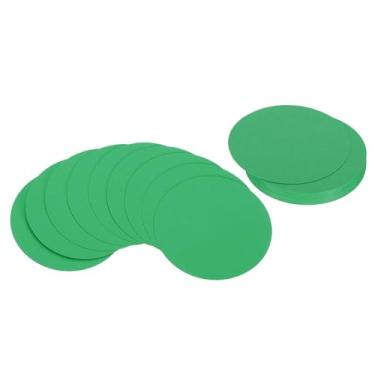 Imagem de Generic Porta-cartões circulares de 10 cm, 36 peças de papel com recortes de formato redondo, porta-copos grossos para projetos de artesanato, decoração de quadro de avisos, verde escuro