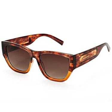 Imagem de Óculos de sol polarizados Mio Marino para homens e mulheres | Óculos de sol modernos 100% de proteção UV | Estilos de óculos de sol retangulares retrô, Sunset Vibes, One Size