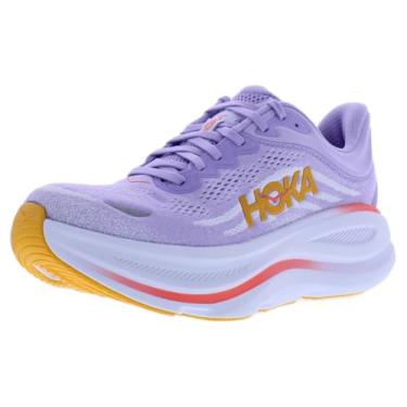 Imagem de HOKA Tênis feminino Bondi 9, Flor áster/Starlight Glow, 7.5 Wide