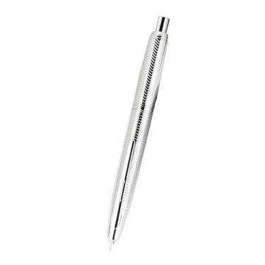 Imagem de EPANO Caneta tinteiro metal pérola azul prensa ouro rosa design padrão ponta EF F canetas de tinta para escrever materiais escolares canetas presentes (15, EF (0,4 mm))