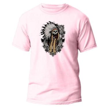 Imagem de Camiseta Basica Algodão Premium Estampa Digital Crânio Índio - Pavesi,