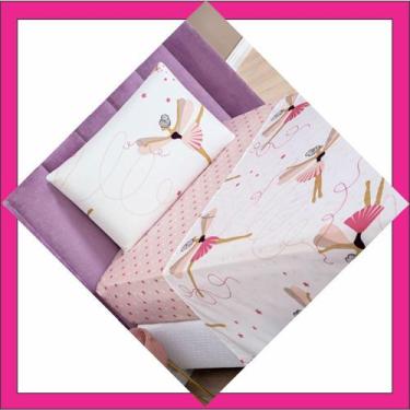 Imagem de Jogo de Cama Lençol Kids Solteiro Bailarina 3 Peças - Casa Show Enxova