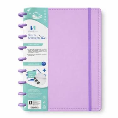 Imagem de Caderno Inteligente Discos 80 Folhas Pautadas Capa Dura Universitario Escolar Estudos 25,5cm (Lilás)