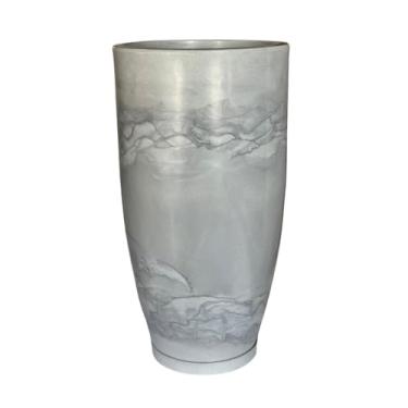 Imagem de Vaso Grande Liso Polietileno P/plantas Redondo Marmorizado Jardim Varanda (Grafite)