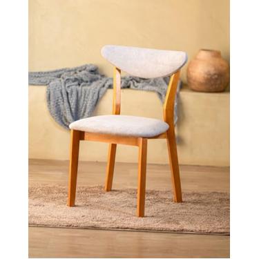 Imagem de Cadeira de Jantar Floripa Madeira Maciça Torneada Assento Estofado