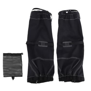 Imagem de SUNGOOYUE Sobre As Polainas da Perna do Joelho, Protetores Longos da Perna do Softshell Tela de Náilon à Prova de Com Forro Velo para a Corrida Trilha Esqui Caminhada na (Preto)