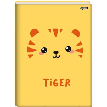 Imagem de Caderno Brochura Capa Dura Universitário Cute Animals 80 Folhas Jandaia Amarelo Sol