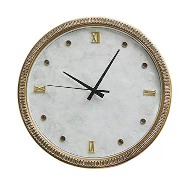 Imagem de Relógio de parede vintage relógio de parede numeral romano, relógio de parede redondo silencioso operado por bateria para decoração de casa/relógio de decoração de sala de estar