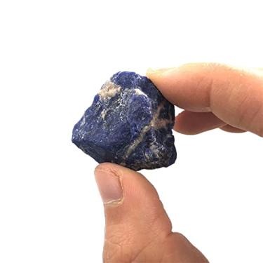 Imagem de 1 peça pedra bruta natural sodalita pedra áspera quartzo cristais aquário de rocha decoração de sala de casa pedra preciosa