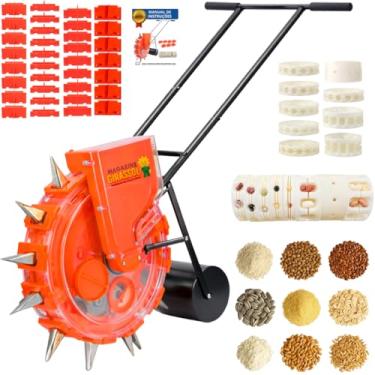 Imagem de Magazine Girassol, Plantadeira Semeadeira 12 Bicos Semiautomática Regulável Sementes Grãos Empurrar Manual FR-HSA