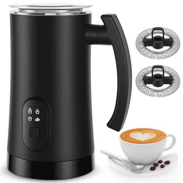 Imagem de CanvasLot Espumador De Leite Elétrico, Vaporizador 4 Em 1, 11,8 Oz/350 Ml, Automático, Espuma Quente E Fria Para Café, Latte, Cappuccino, Macchiato, Chocolate