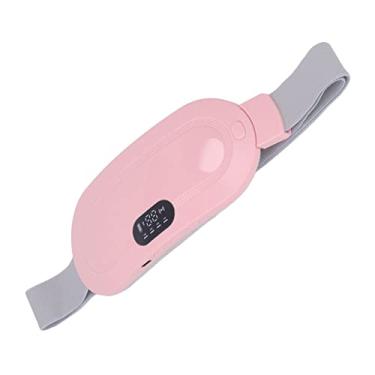 Imagem de Naroote Almofada de Aquecimento Menstrual Rápida Usb Elétrica Sem Fio Portátil Cintura Almofada de Calor para Cãibras, de Aquecimento de Período Ajustável para Mulheres Lendo ou Trabalhando, ABS Deer Velvet 7,28x3,35x0,98in (Rosa)