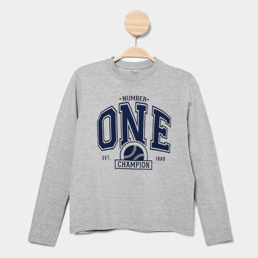 Imagem de Camiseta Infantil Manga Longa Hering Casual Menino-Masculino