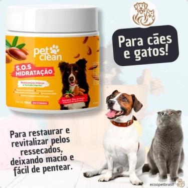 Imagem de KIT Mascara de Hidratação de Pelos SOS 500mL Pet Clean, Cães e Gatos +