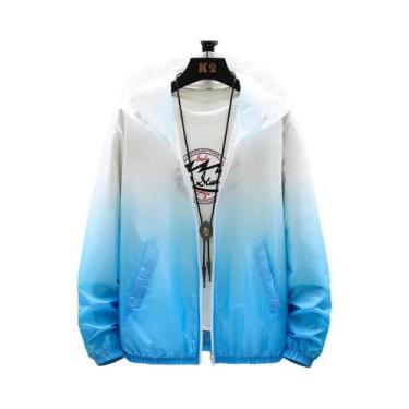 Imagem de Jaqueta Casual Masculina De Verão Com Bloqueio De Cor, Fina, À Prova D