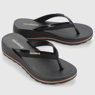 Imagem de Tamanco Plataforma Preta Fabi Azaleia 18908, Preto, 36