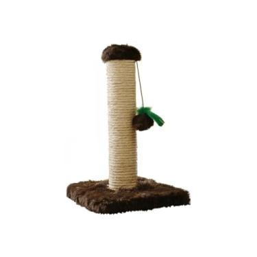 Imagem de Arranhador Interativo para Gatos Sisal e Brincadeira(Marrom)