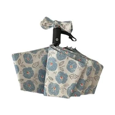 Imagem de Guarda-Chuva Floral Retro Francês Para Mulheres, Dobrável, Dupla Funçã