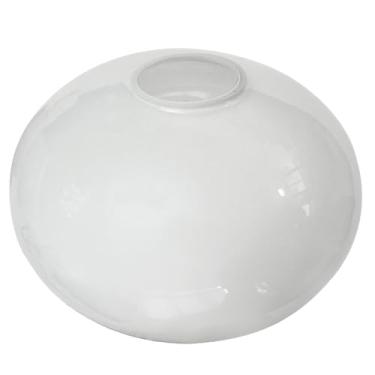 Imagem de BOKT Lighting, tampa de lâmpada redonda branca leite de 20 cm, tigela de vidro aberto único, substituição para lustres BOKT e arandelas de parede