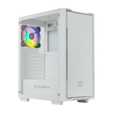 Imagem de Gabinete Gamer Husky Dome 110, Mid Tower, ATX, Lateral em Vidro, Sem FANs, Branco - HGN110BR-Unissex