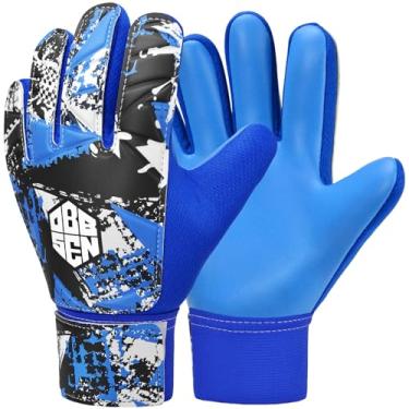 Imagem de Obbsen Luvas de goleiro para crianças e jovens, luvas de futebol antiderrapantes para treinamento de meninos e meninas, proteção dupla de pulso com palmas fortes