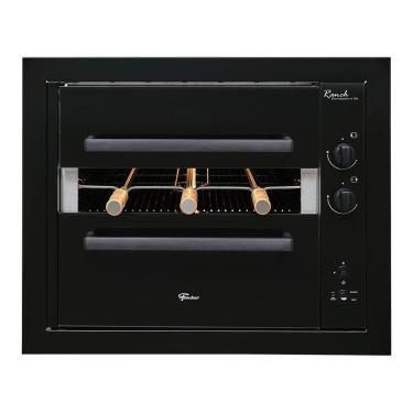 Imagem de Churrasqueira A Gás Embutir Fischer Ranch 3 Espetos Bivolt Preto GLP