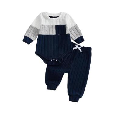 Imagem de Conjunto Infantil De Malha De Manga Comprida Para Meninos E Meninas, C