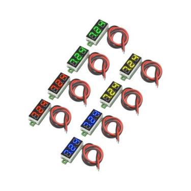 Imagem de Mini Voltímetro Digital 0-100V Com Display LED De Três Linhas De 0,28 