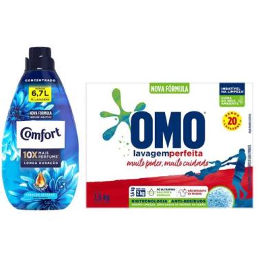 Imagem de Amaciante Comfort Concentrado Cuidado Essencial  - 1,5L + Sabão em Pó 