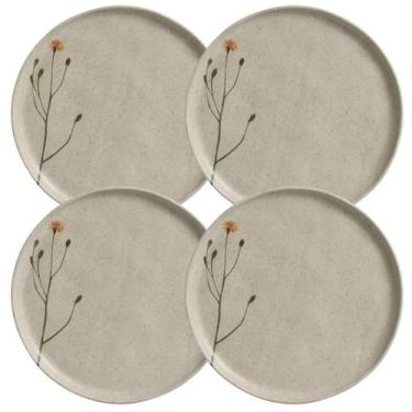 Imagem de Jogo 4 Pratos Rasos Cerâmica 27cm Porto Brasil Campestre Stoneware Dec