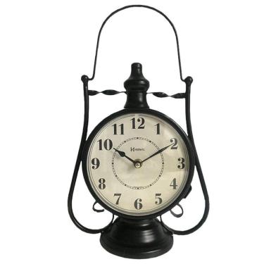 Imagem de Relógio de Mesa Dupla Face Preto Herweg 6494