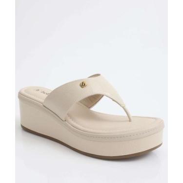 Imagem de Tamanco Feminino Flatform Verniz Bebecê Bege-11056, Bege, 36