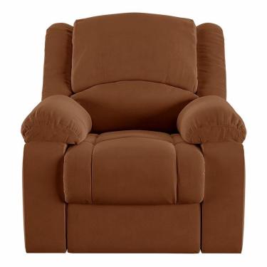 Imagem de Poltrona Do Papai Reclinável Sala De Cinema Barcelona Manual Veludo Terracota